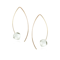 Minaret Gem Long Fish Hook Earrings