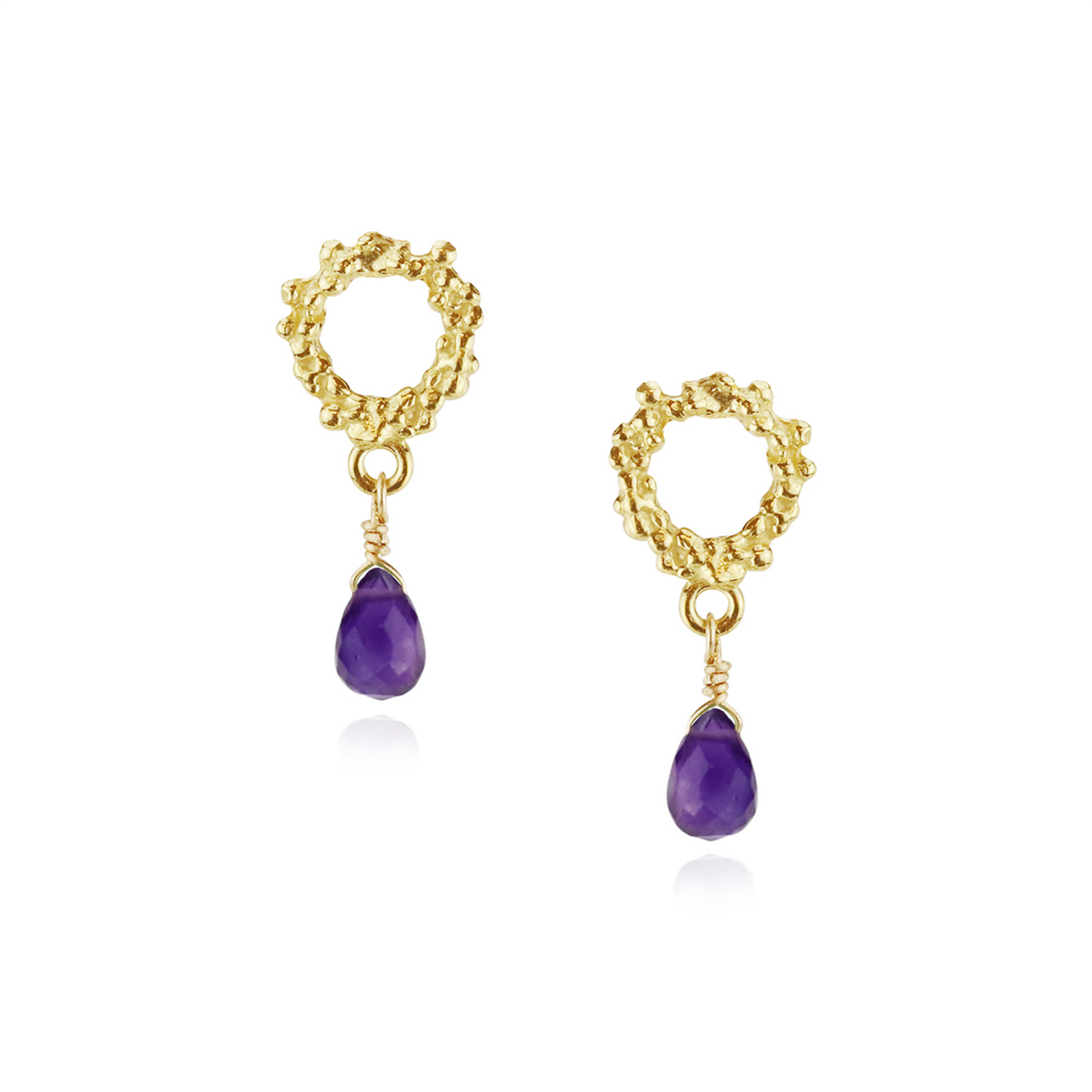 Briolette Textured Drop Earrings