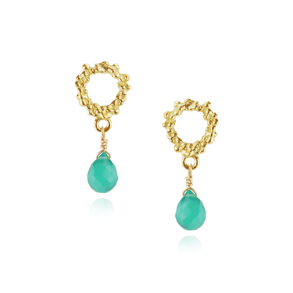 Briolette Textured Drop Earrings