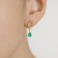 Briolette Textured Drop Earrings