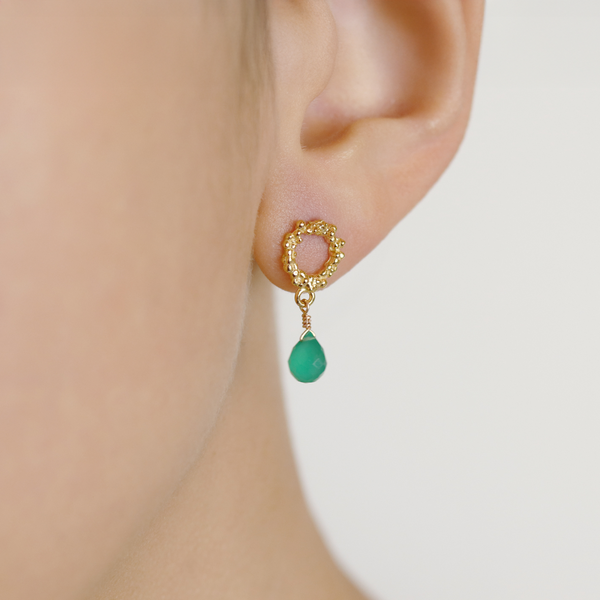 Briolette Textured Drop Earrings
