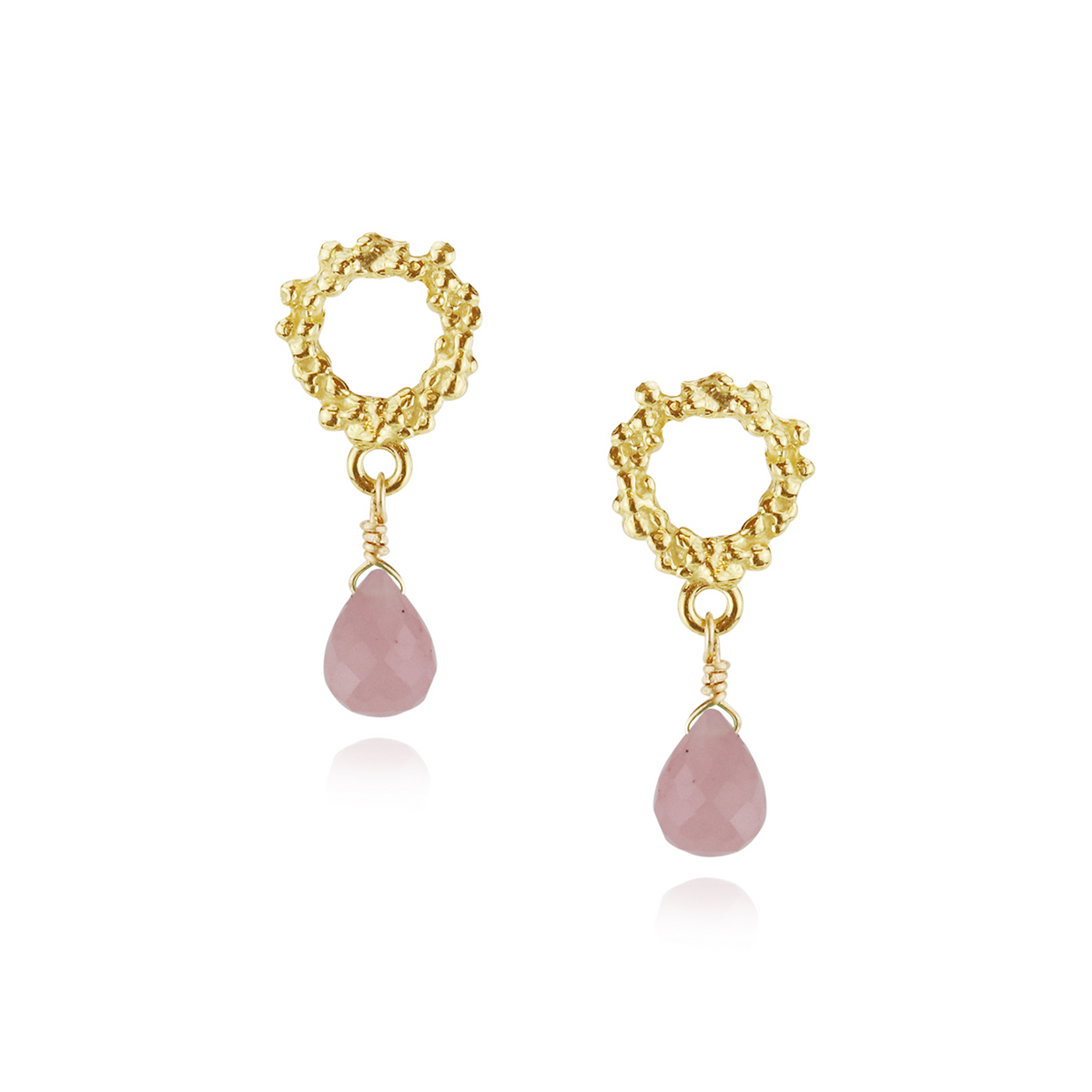 Briolette Textured Drop Earrings