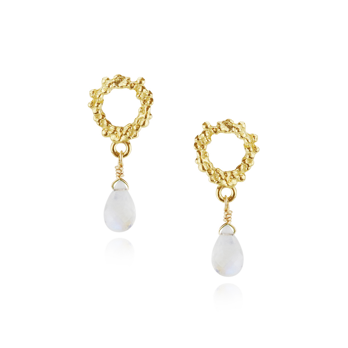 Briolette Textured Drop Earrings