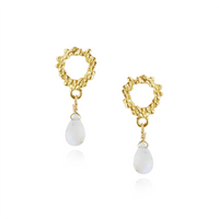 Briolette Textured Drop Earrings
