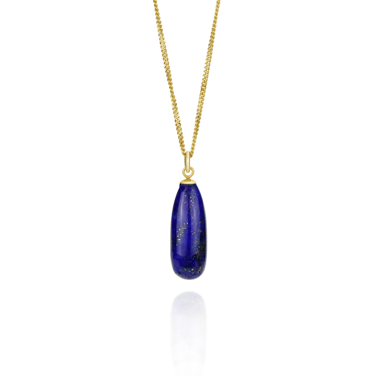 Long Teardrop Gemstone Pendant