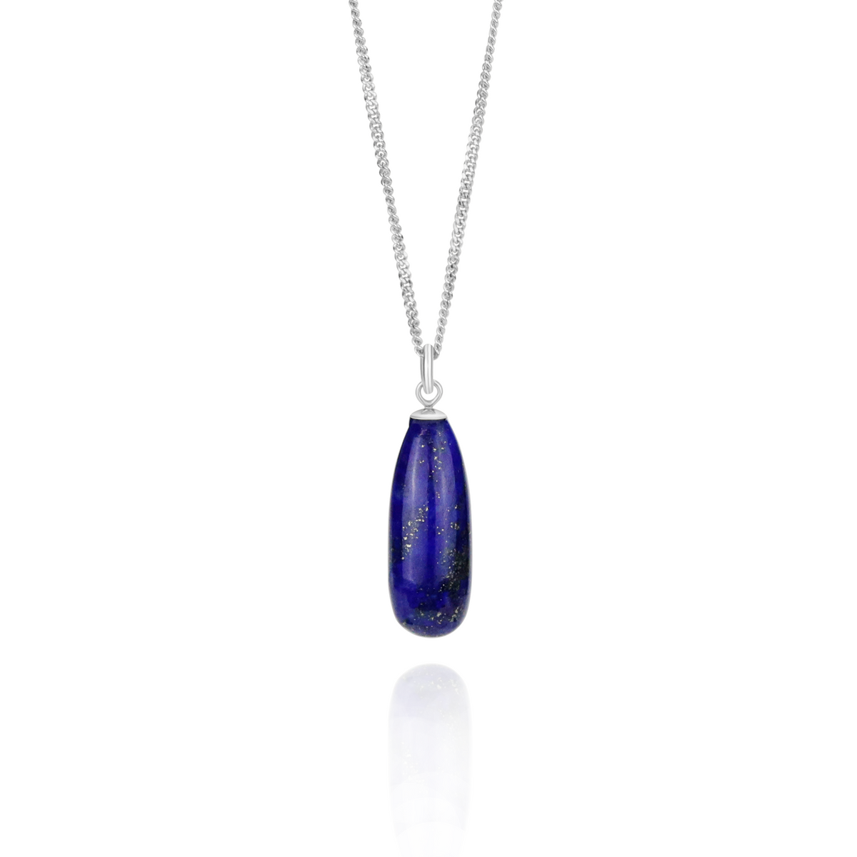 Long Teardrop Gemstone Pendant