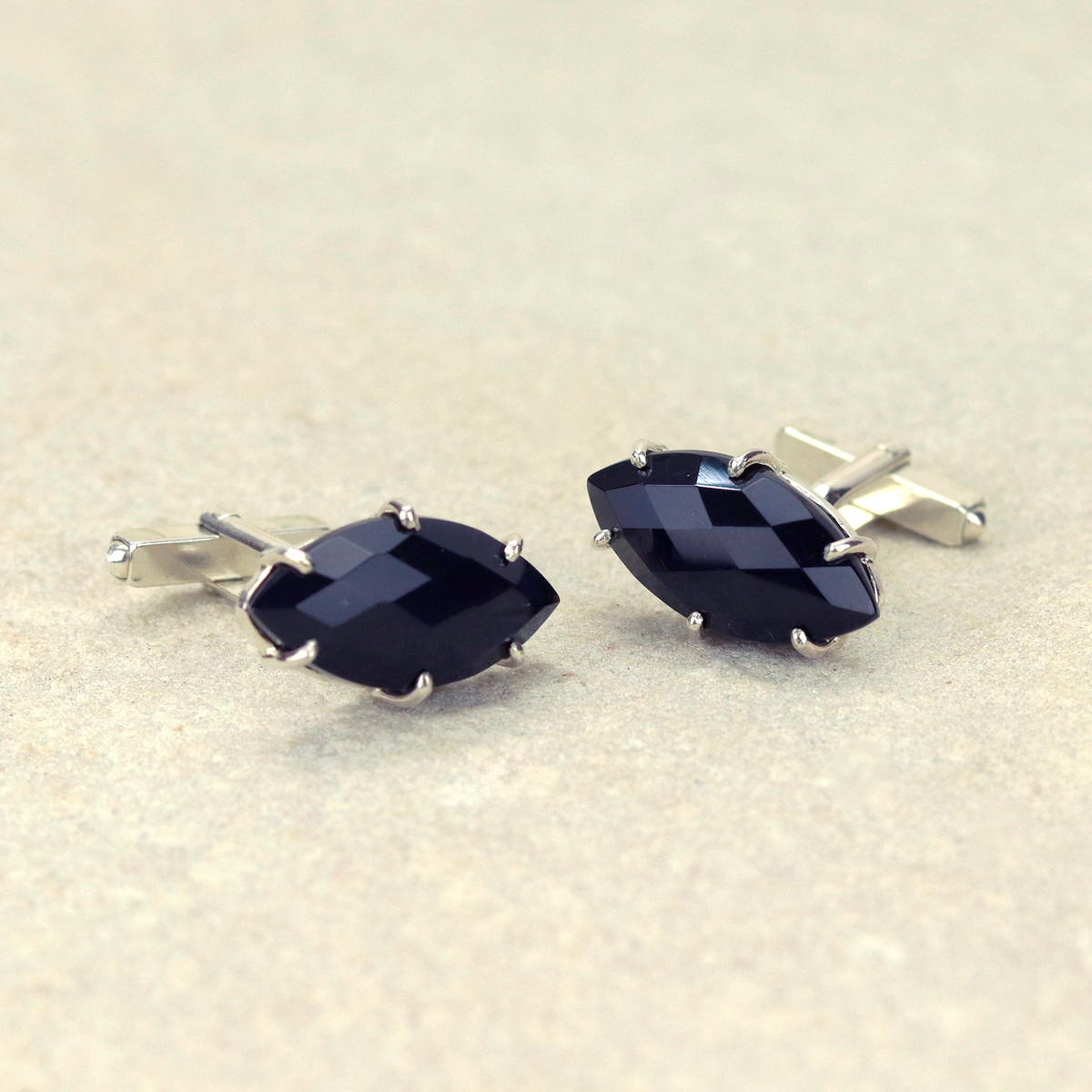 Black Onyx Marquise Cufflinks