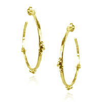 Cluster Silver Balls Hoops