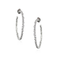 Vermeil Peppered Textured Hoops