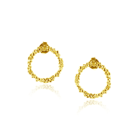 Pepper Textured Circle Studs Earrings