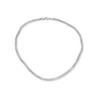 Men's medium Cuban chain necklace, showcasing its classic design and durable craftsmanship.