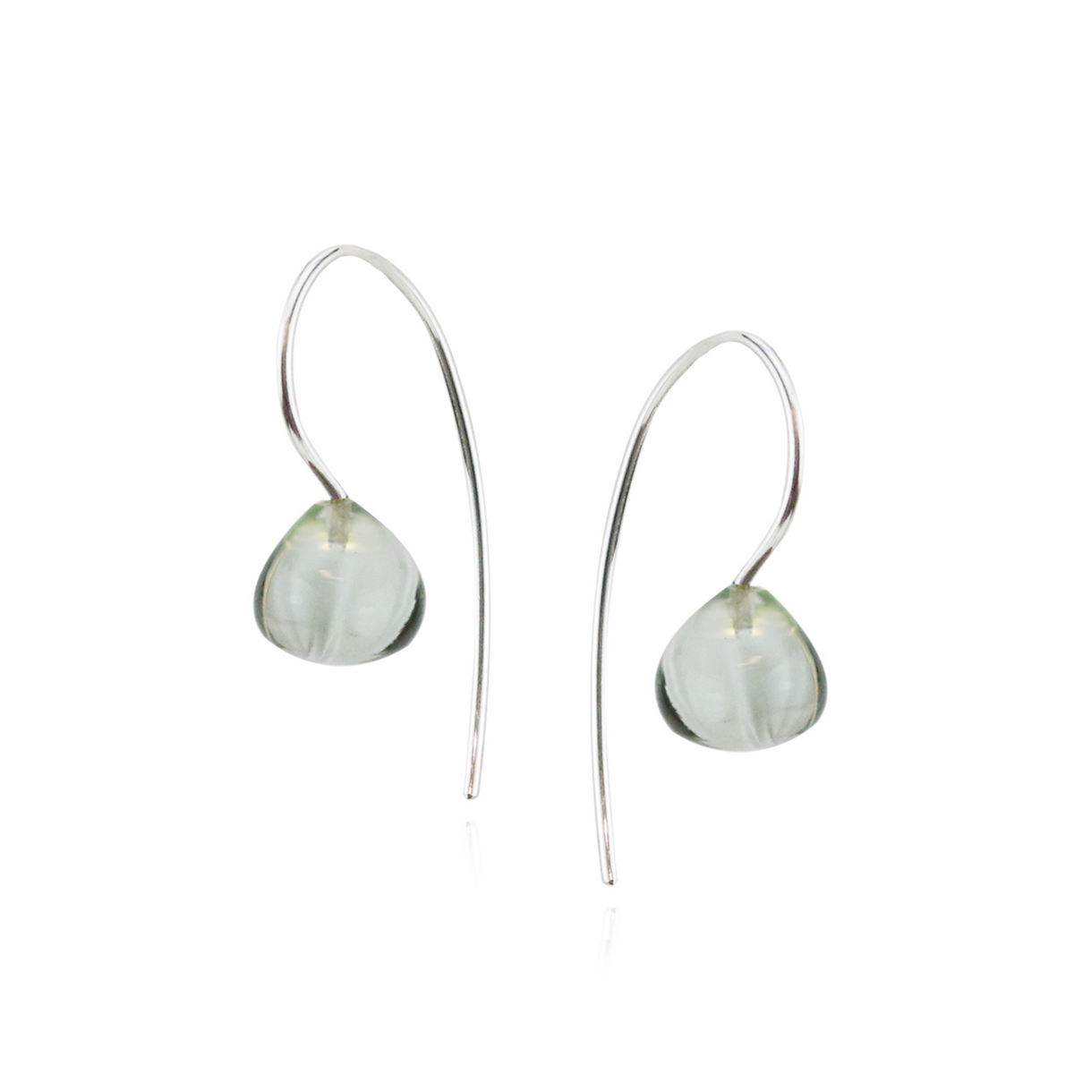 Smooth Gem Drop Earrings