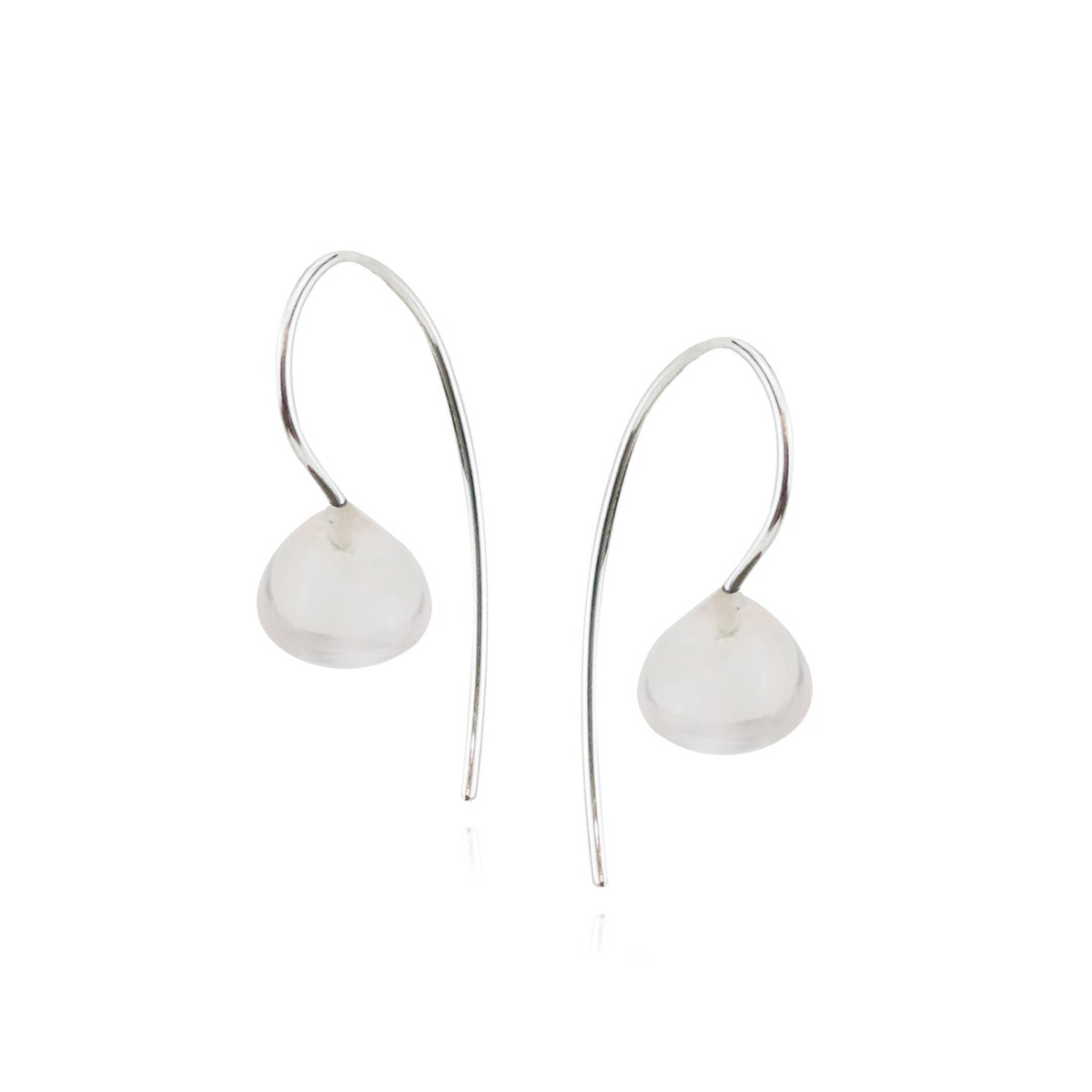 Smooth Gem Drop Earrings