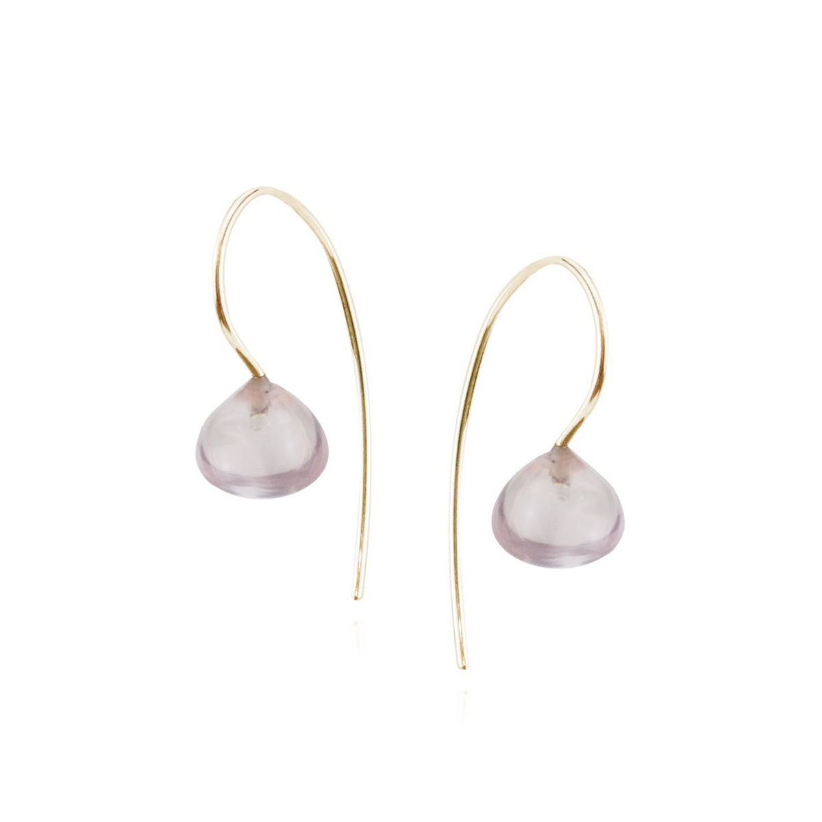 Smooth Gem Drop Earrings