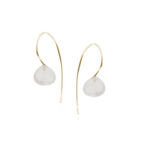 Smooth Gem Drop Earrings
