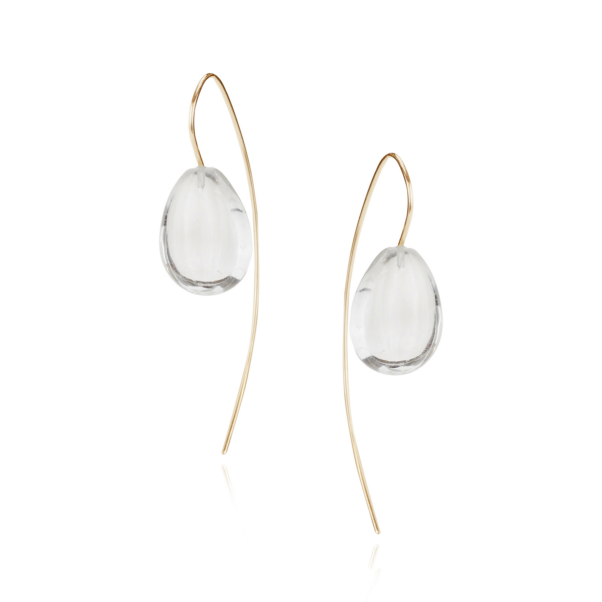 Smooth Teardrop Wire Earrings