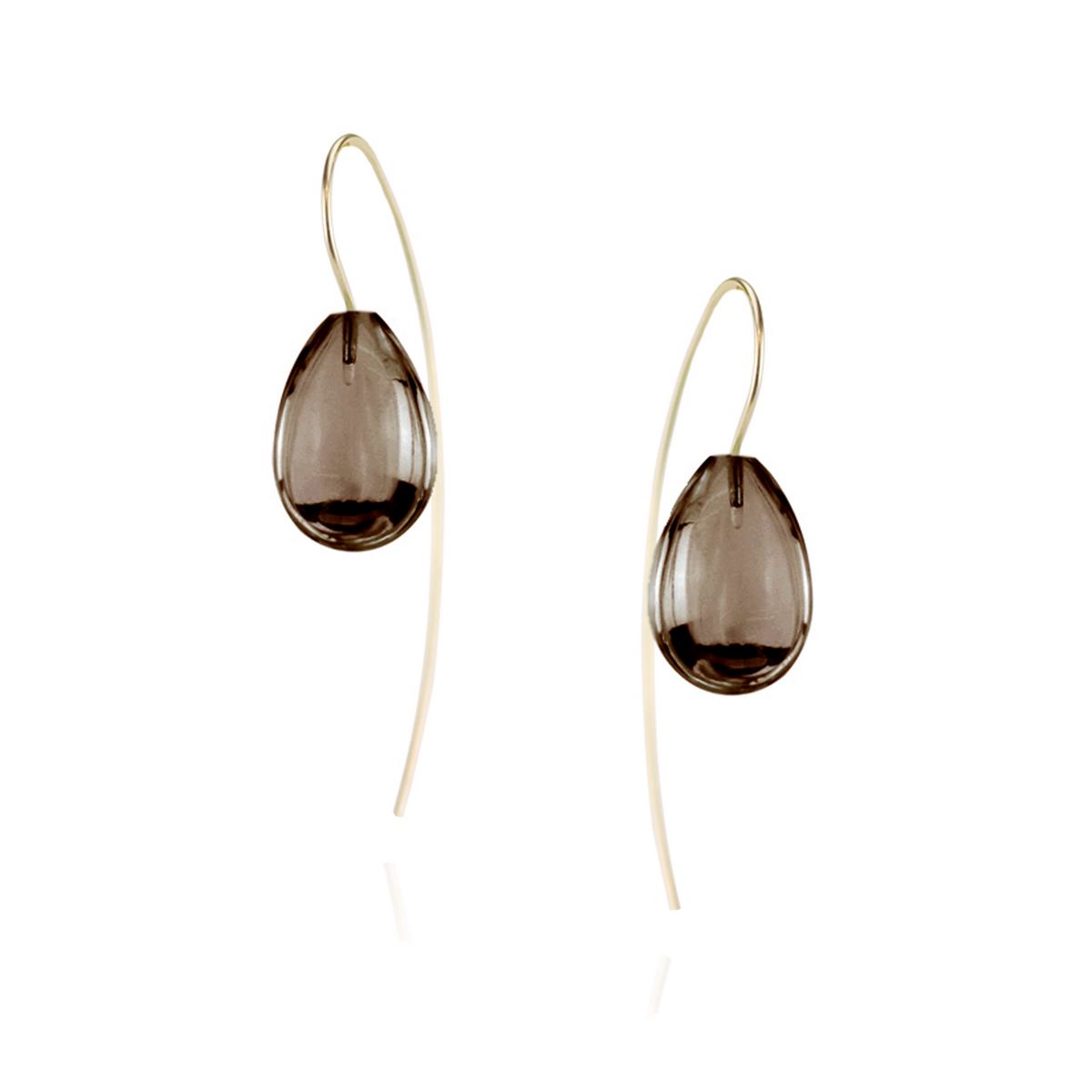 Smooth Teardrop Wire Earrings
