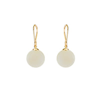 Smooth Round Gemstone Earrings