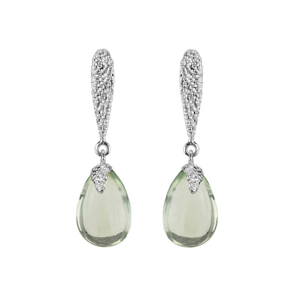 Textured Stud & Smooth Teardrop Earrings