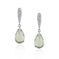 Textured Stud & Smooth Teardrop Earrings
