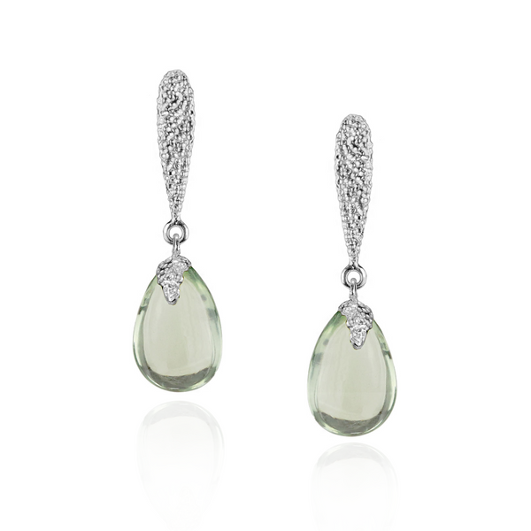 Textured Stud & Smooth Teardrop Earrings
