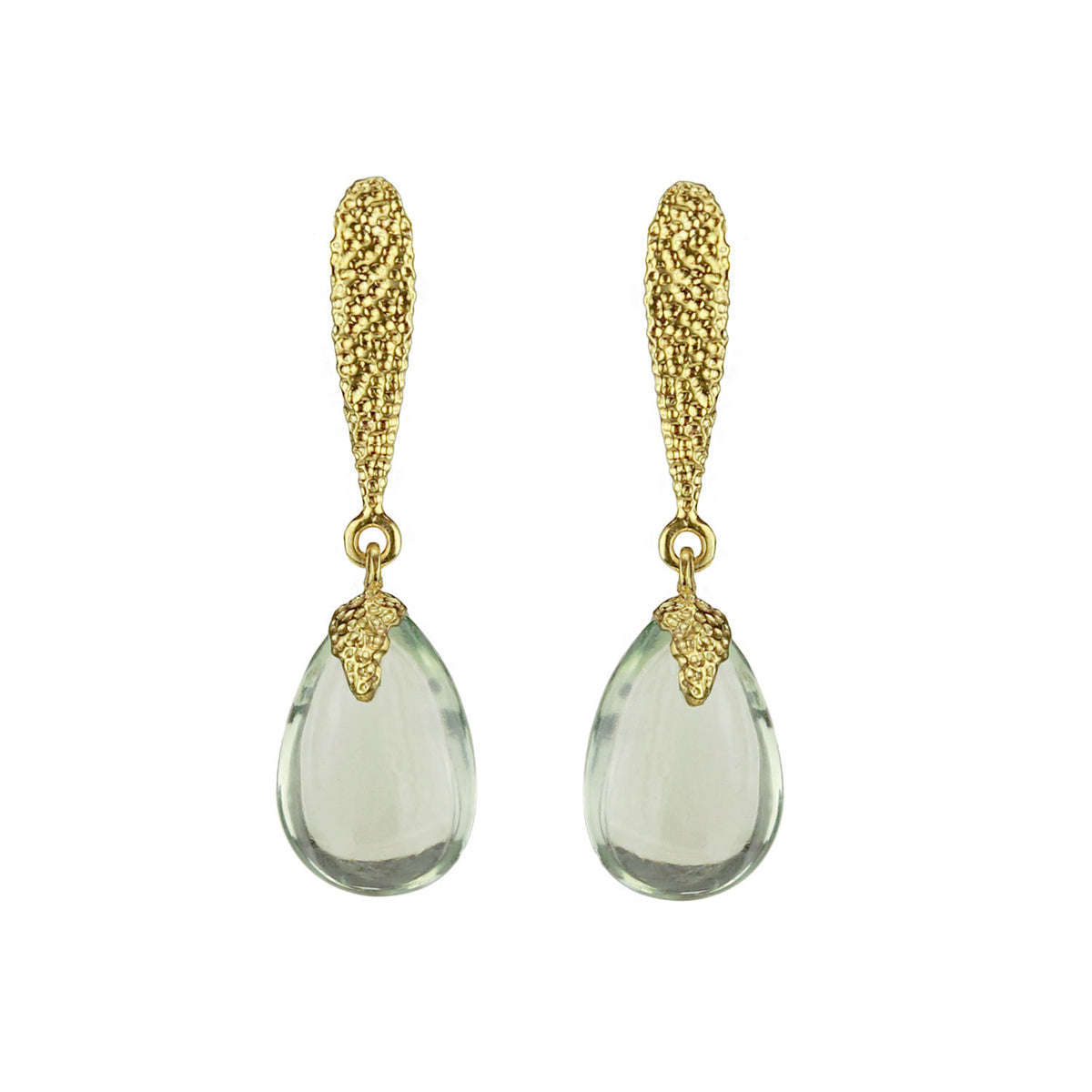 Textured Stud & Smooth Teardrop Earrings