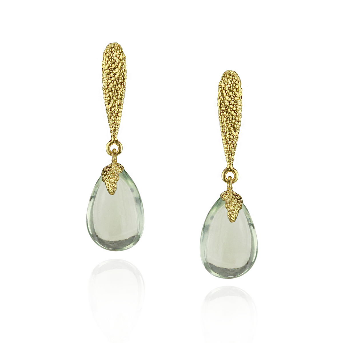 Textured Stud & Smooth Teardrop Earrings