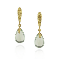 Textured Stud & Smooth Teardrop Earrings
