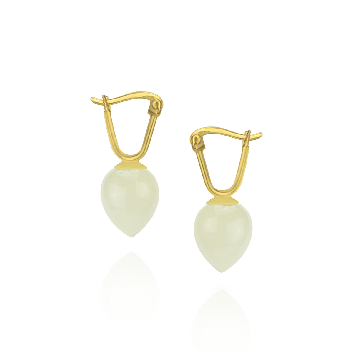 Smooth Acorn Latch Back Earrings