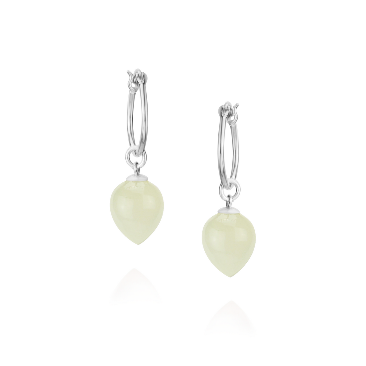 Smooth Acorn Latch Back Hoops