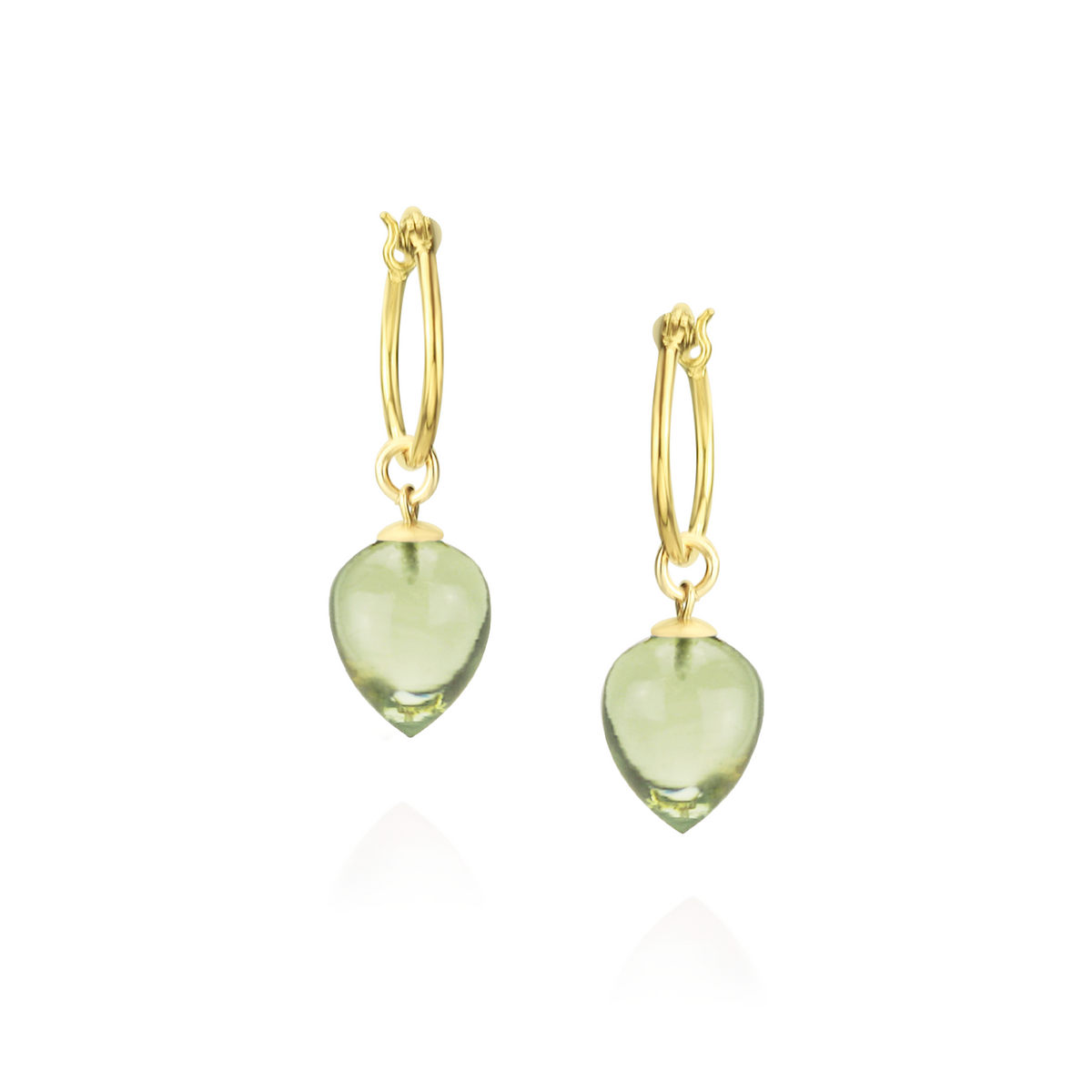 Smooth Acorn Latch Back Hoops