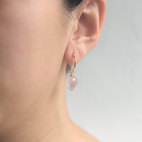 Smooth Acorn Latch Back Hoops