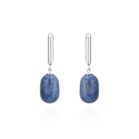 Rectangular Hoops & Smooth Capsule Earrings