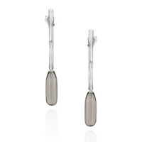 Hammered Long Teardrop Gemstone Earrings