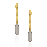 Hammered Long Teardrop Gemstone Earrings