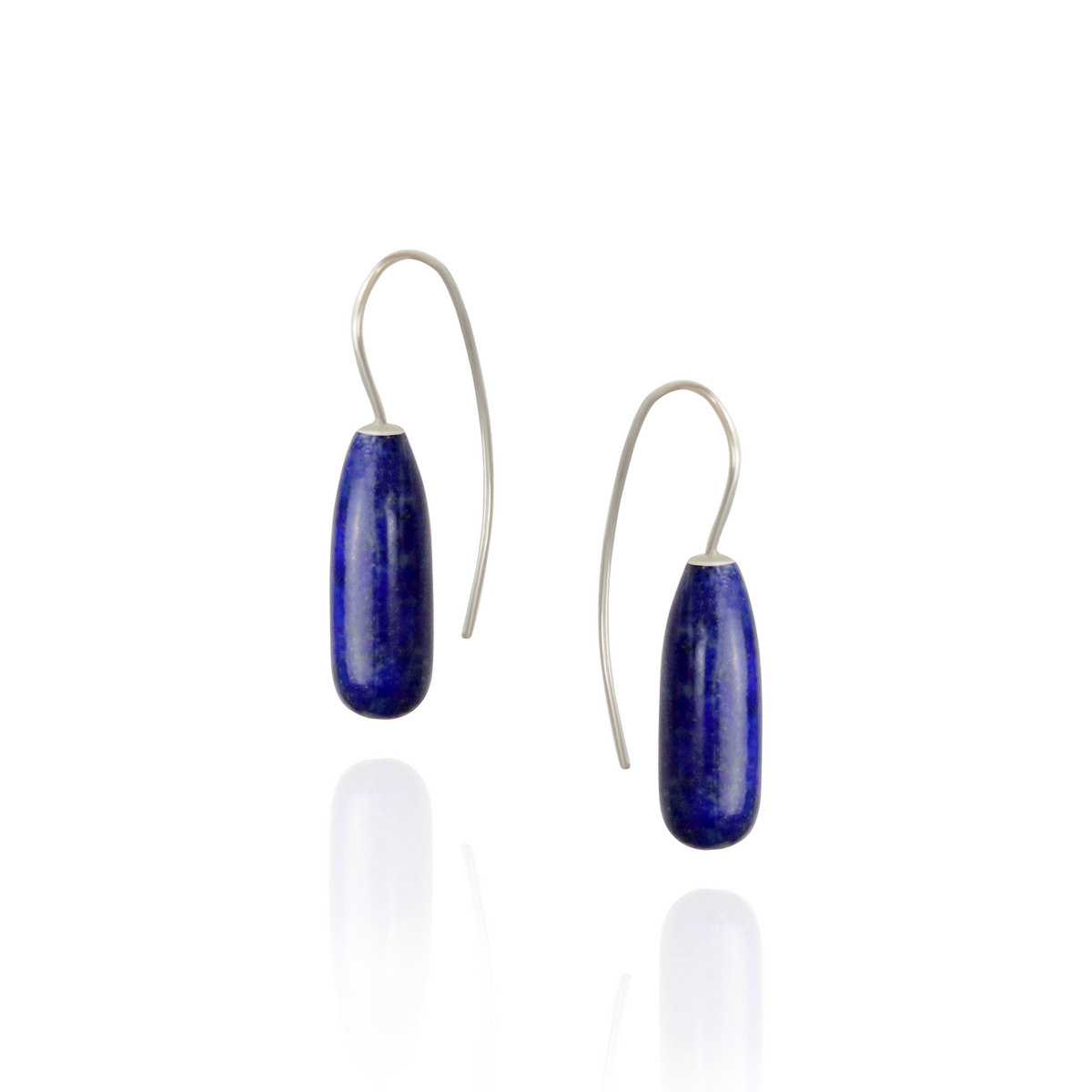 Long Teardrop Gemstone Earrings