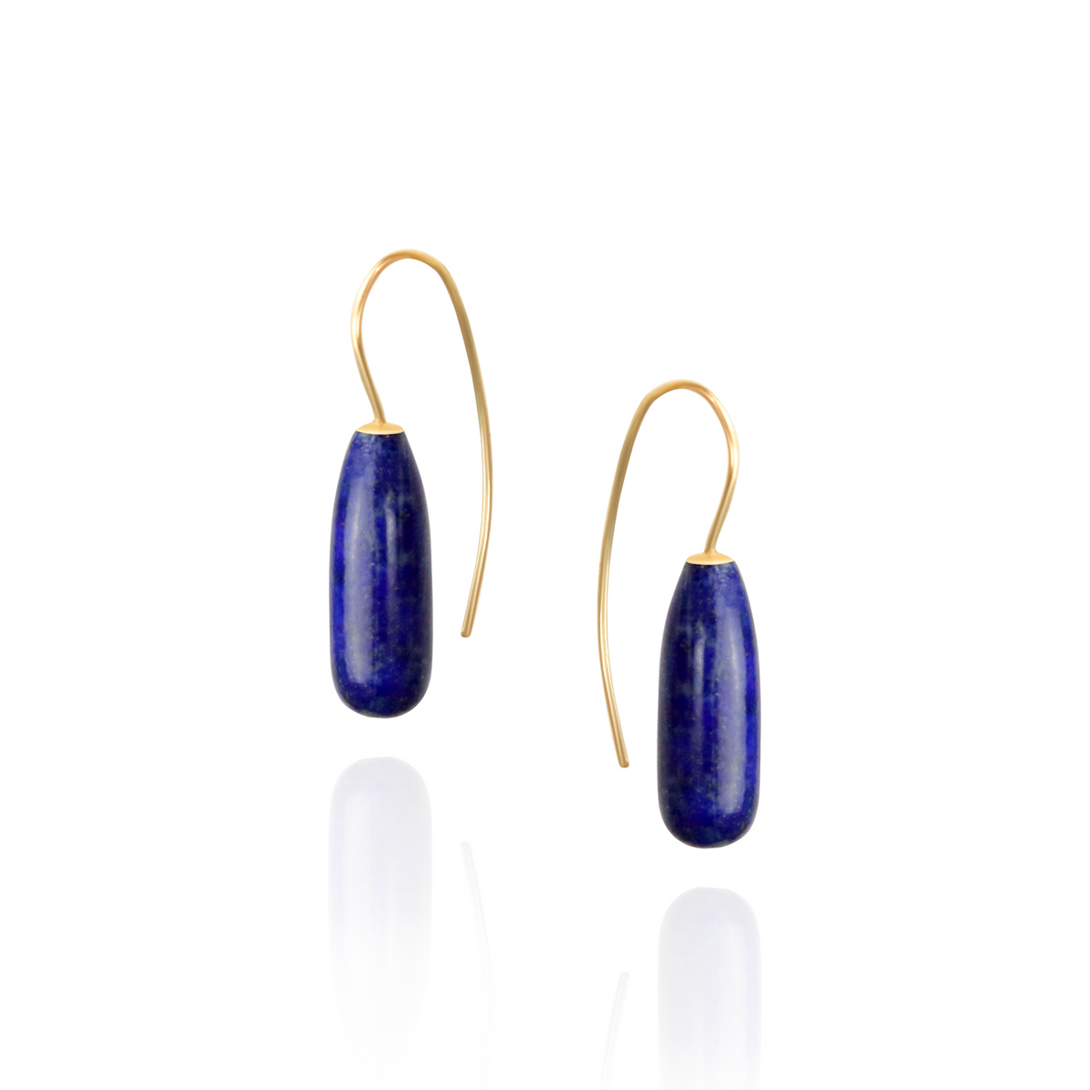 Long Teardrop Gemstone Earrings