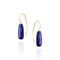 Long Teardrop Gemstone Earrings