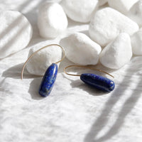 Long Teardrop Gemstone Earrings