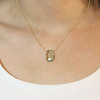 Modern Geometric Shaped Faceted Gemstone Pendant