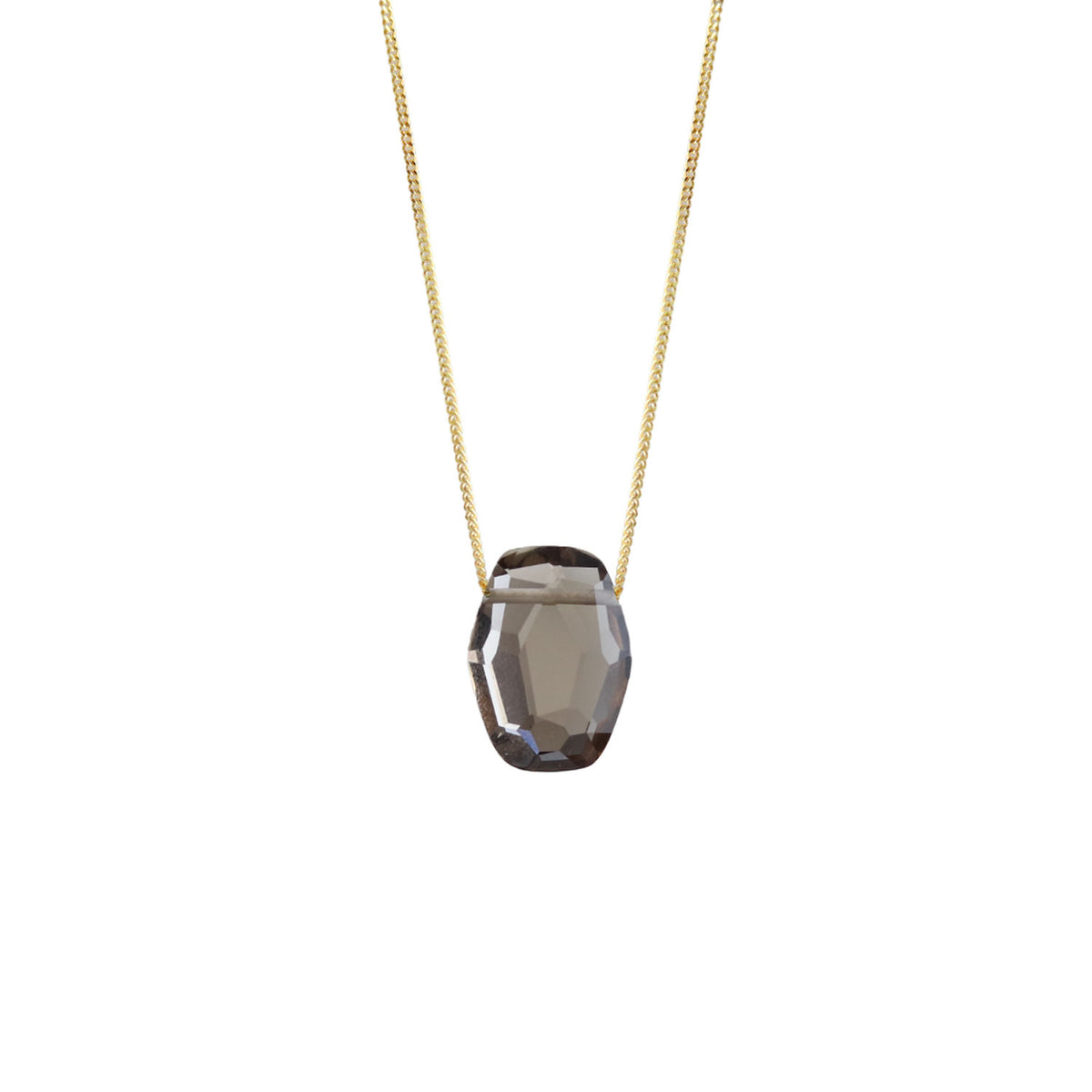 Modern Geometric Shaped Faceted Gemstone Pendant