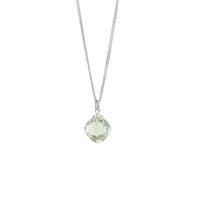 Petite Cushion Cut Gemstone Pendant Necklace