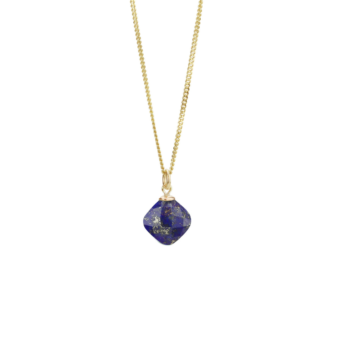 Petite Cushion Cut Gemstone Pendant Necklace