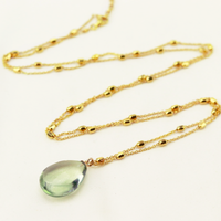 Smooth Pendant & Faceted Satellite Chain