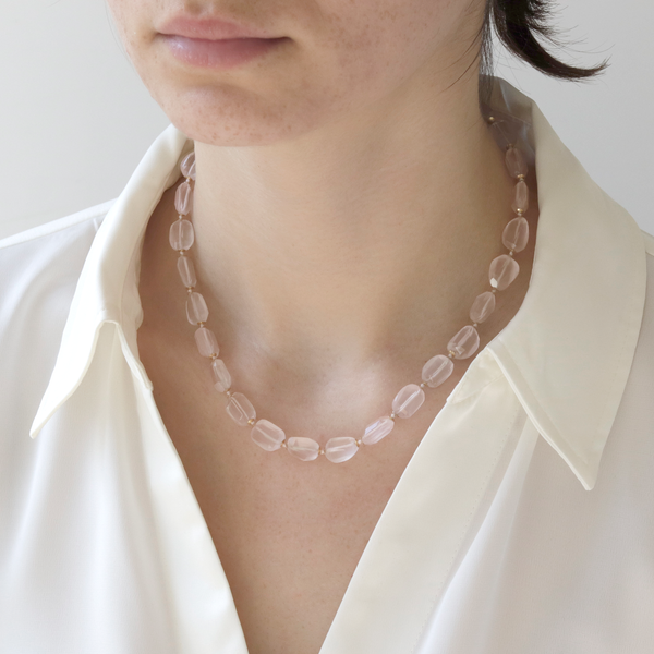 Tumbled Gemstone Toggle Necklace