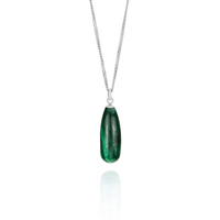 Long Teardrop Gemstone Pendant