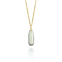 Long Teardrop Gemstone Pendant
