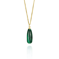 Long Teardrop Gemstone Pendant