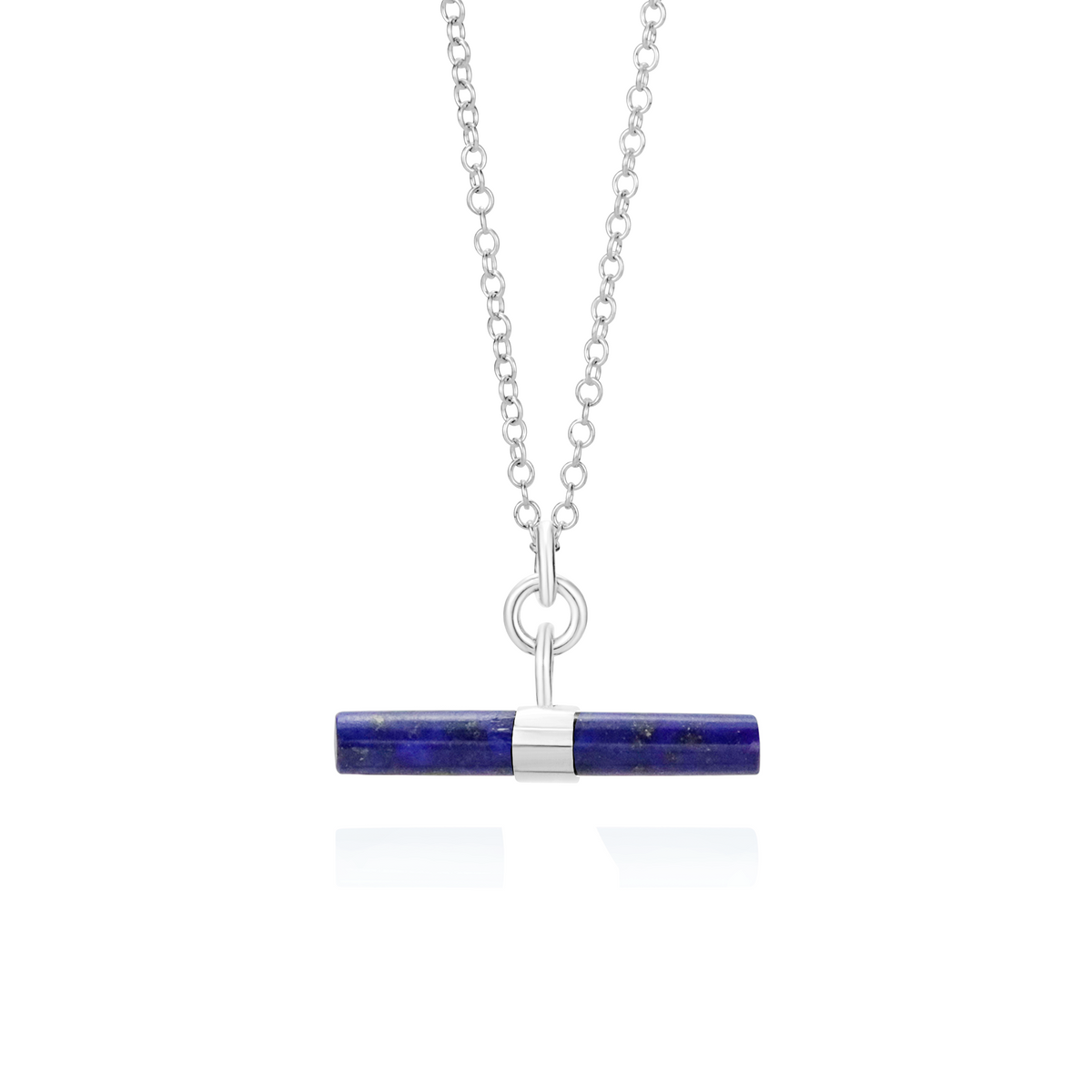 Large Gemstone T-Bar Pendant