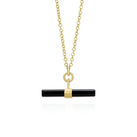 Large Gemstone T-Bar Pendant